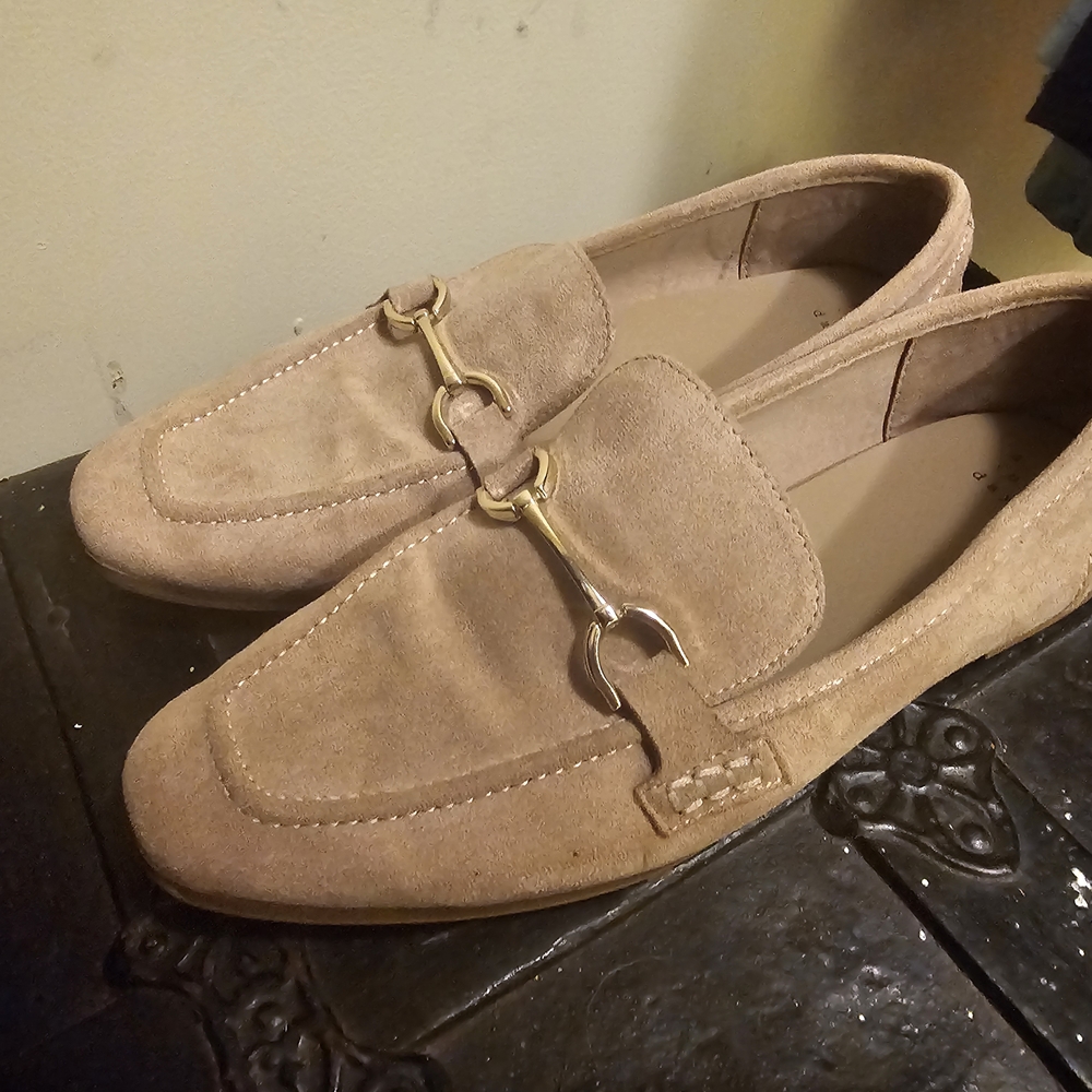 a new day Beige Suede Loafers